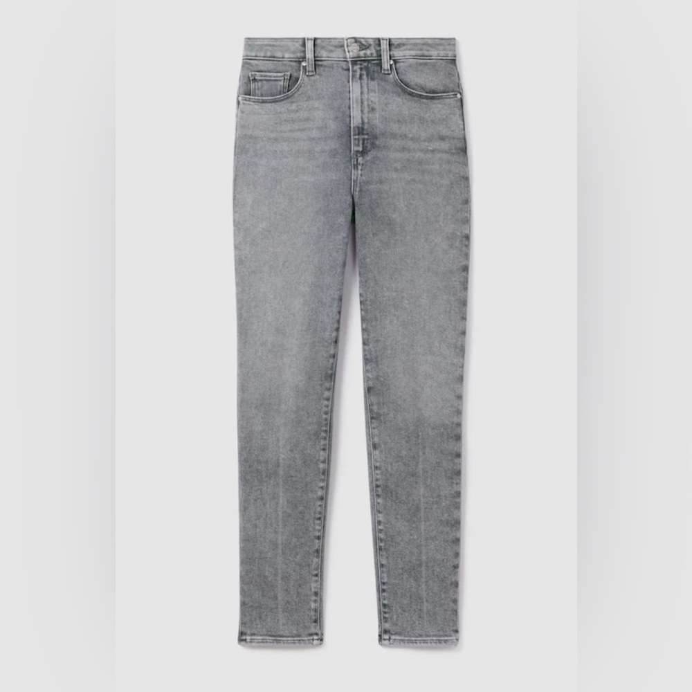 PAIGE Gray High-Rise Straight Jeans size: 28